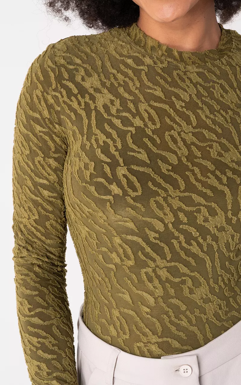 See-through top Green