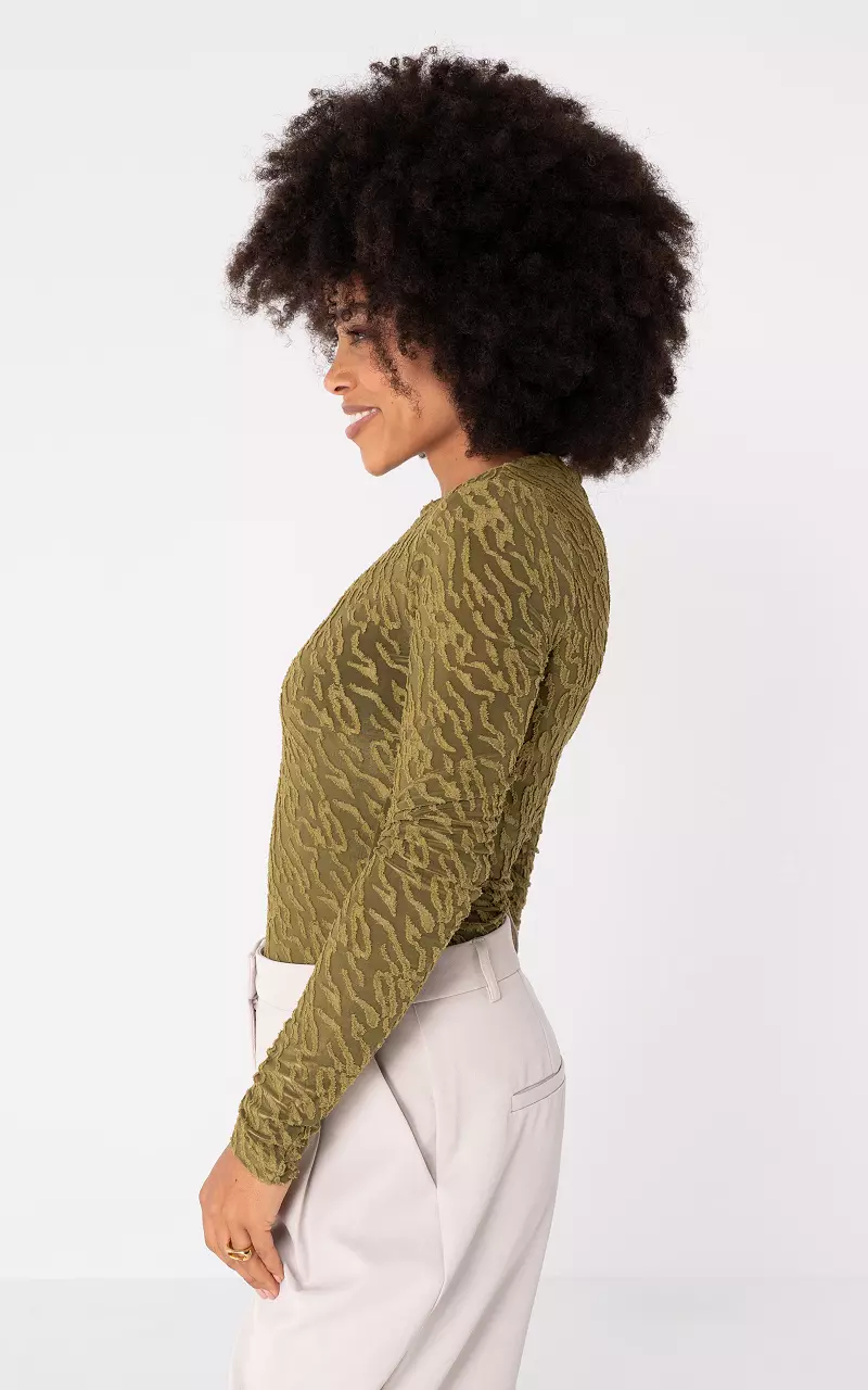 See-through top Green