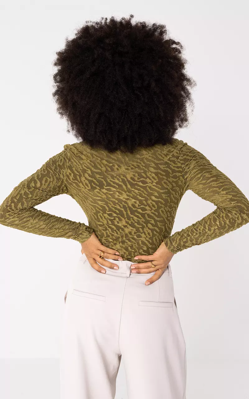 See-through top Green