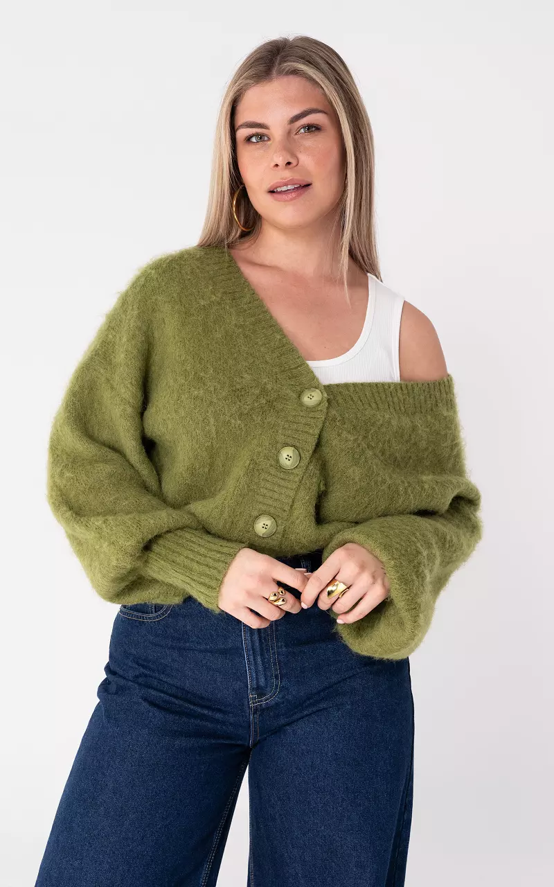 Vest met knopen Groen