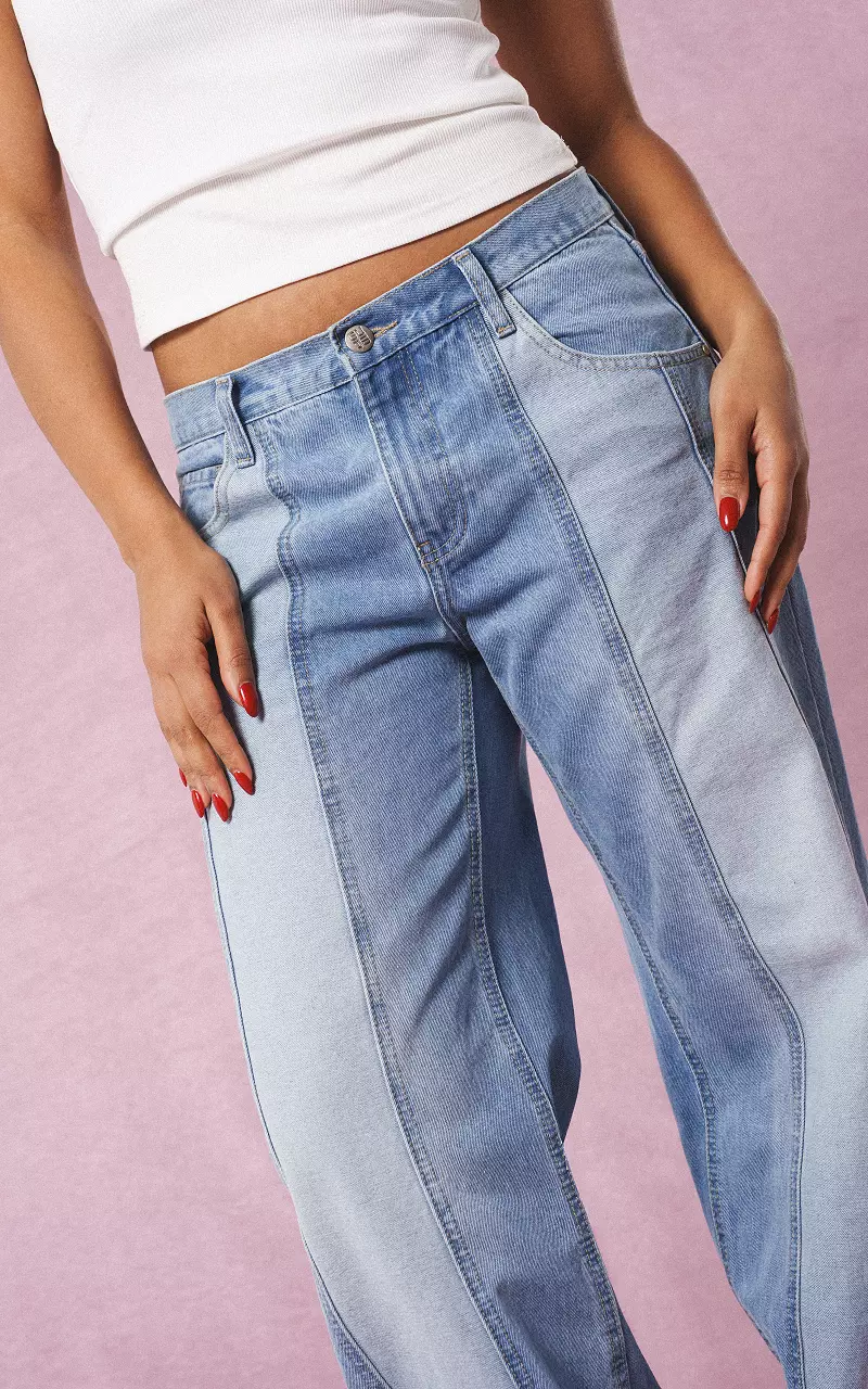 Wide Leg Jeans Blau