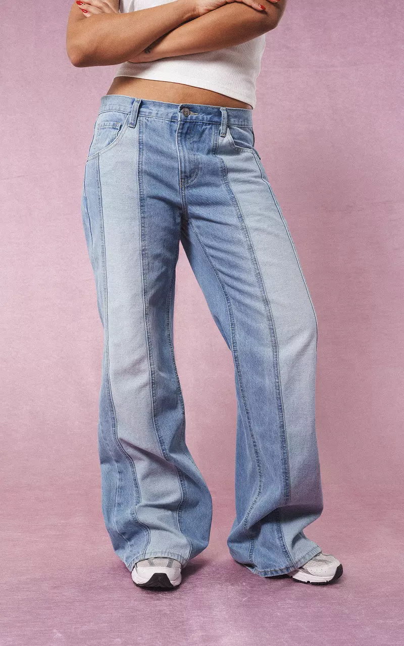 Wide Leg Jeans Blau