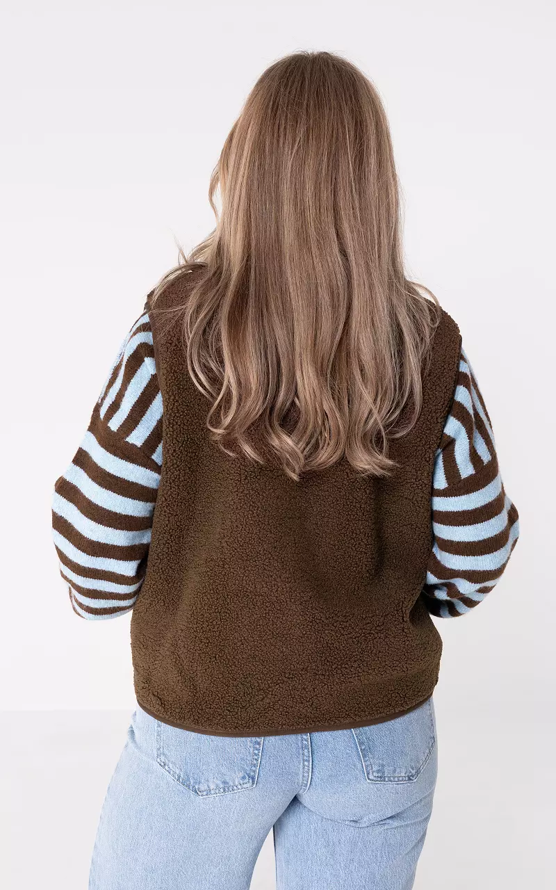 Teddy gilet Dark Brown
