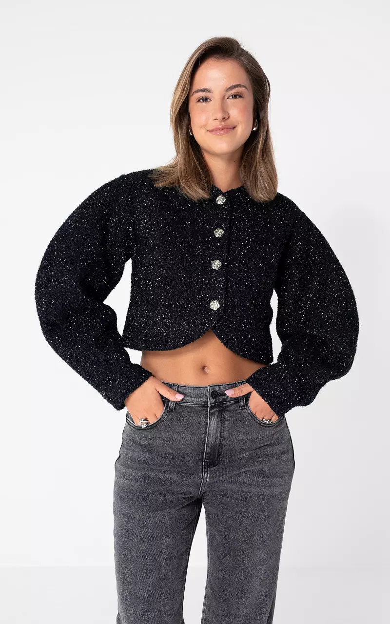 Jacket with v-neck Dark Blue