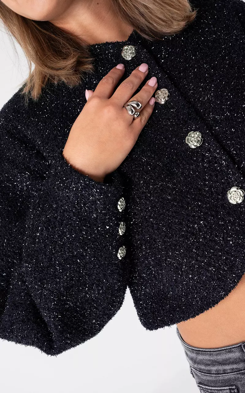 Jacket with v-neck Dark Blue