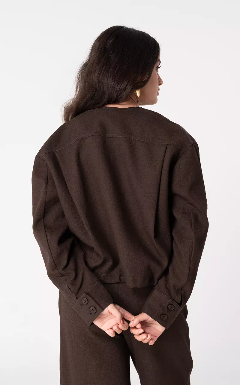 Blouse with buttons Dark Brown