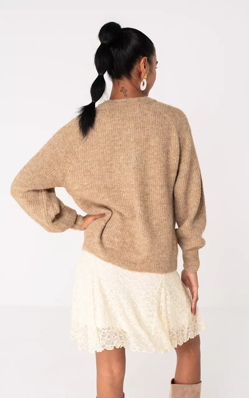 Cardigan with buttons Light Brown