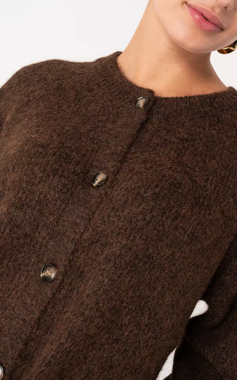 Cardigan with buttons Dark Brown