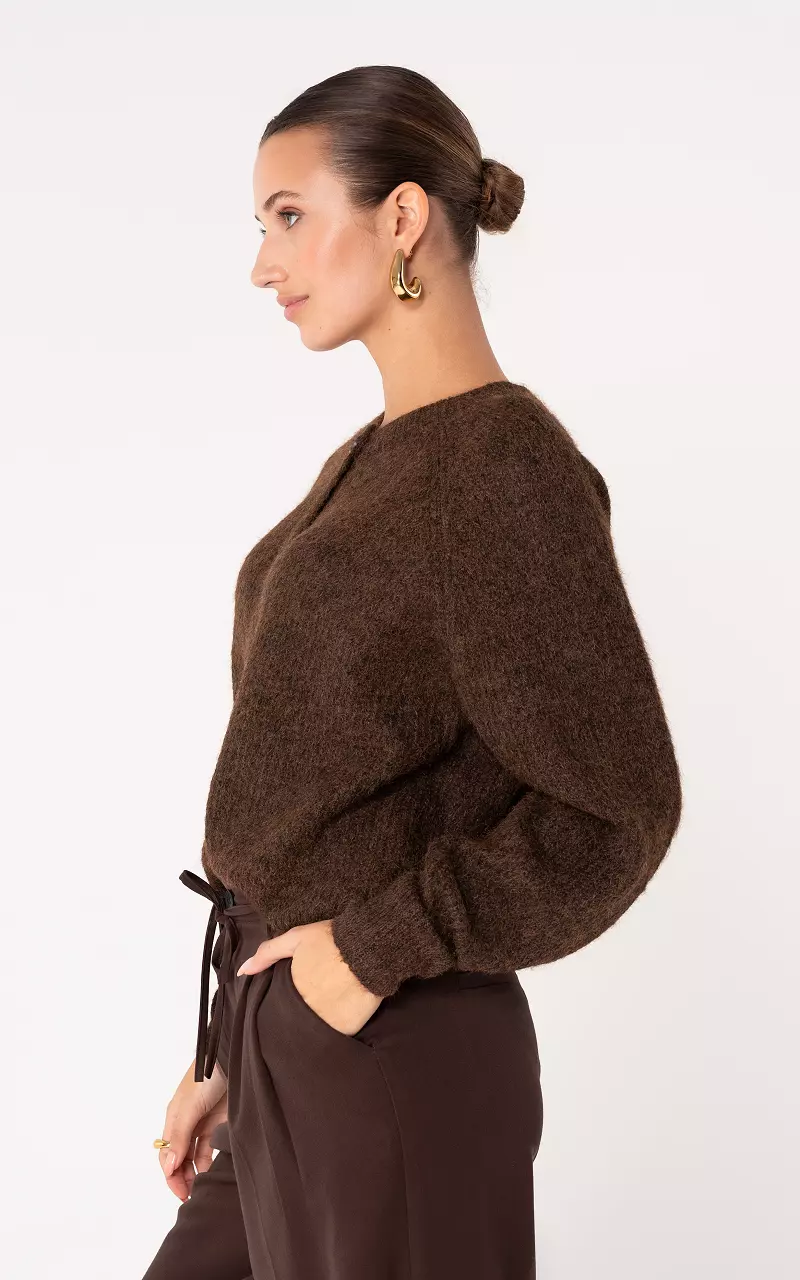 Cardigan with buttons Dark Brown