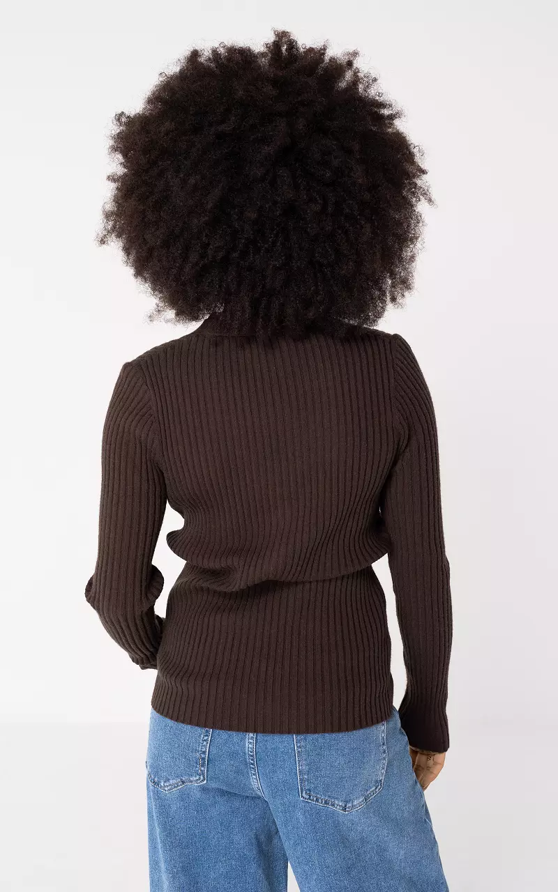 Jumper with buttons Dark Brown