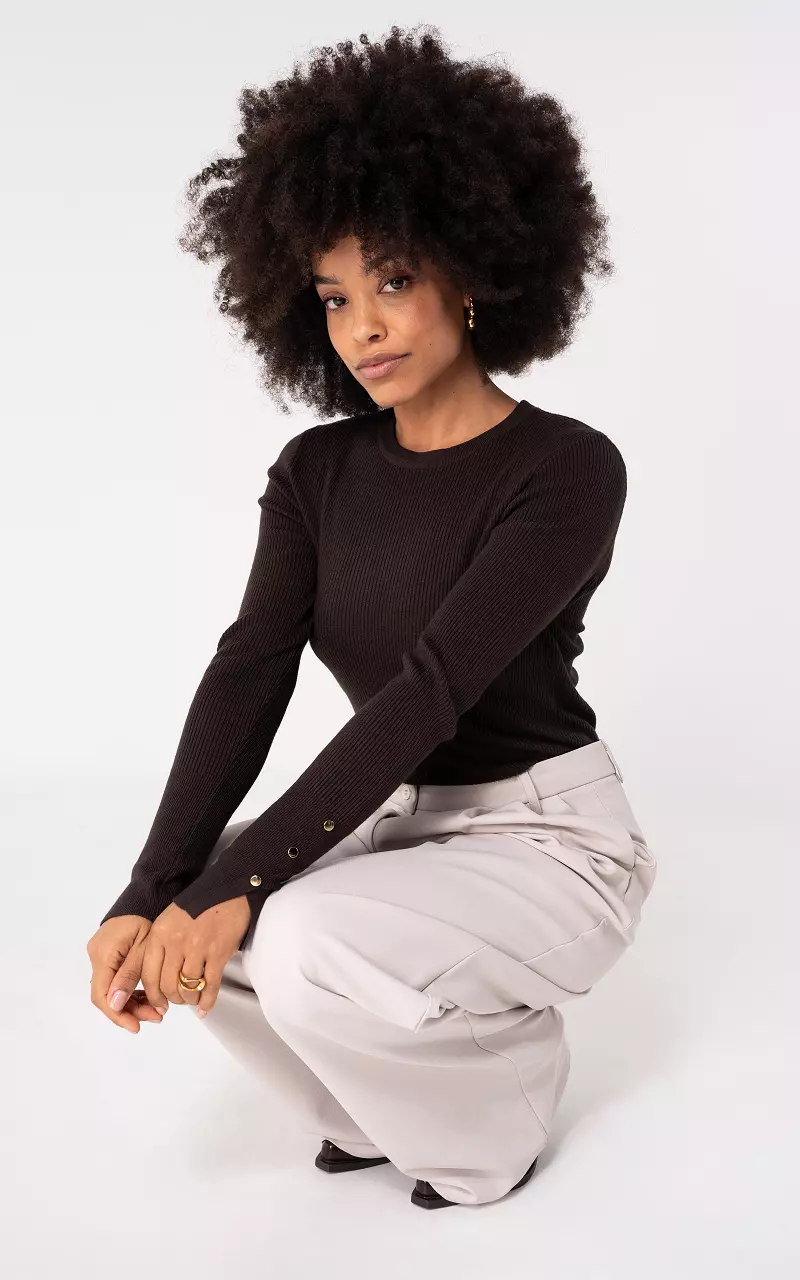 Dünner Pollover Dunkelbraun