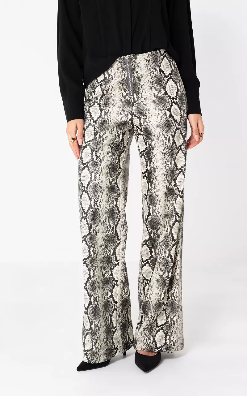 Wide leg trousers White Grey
