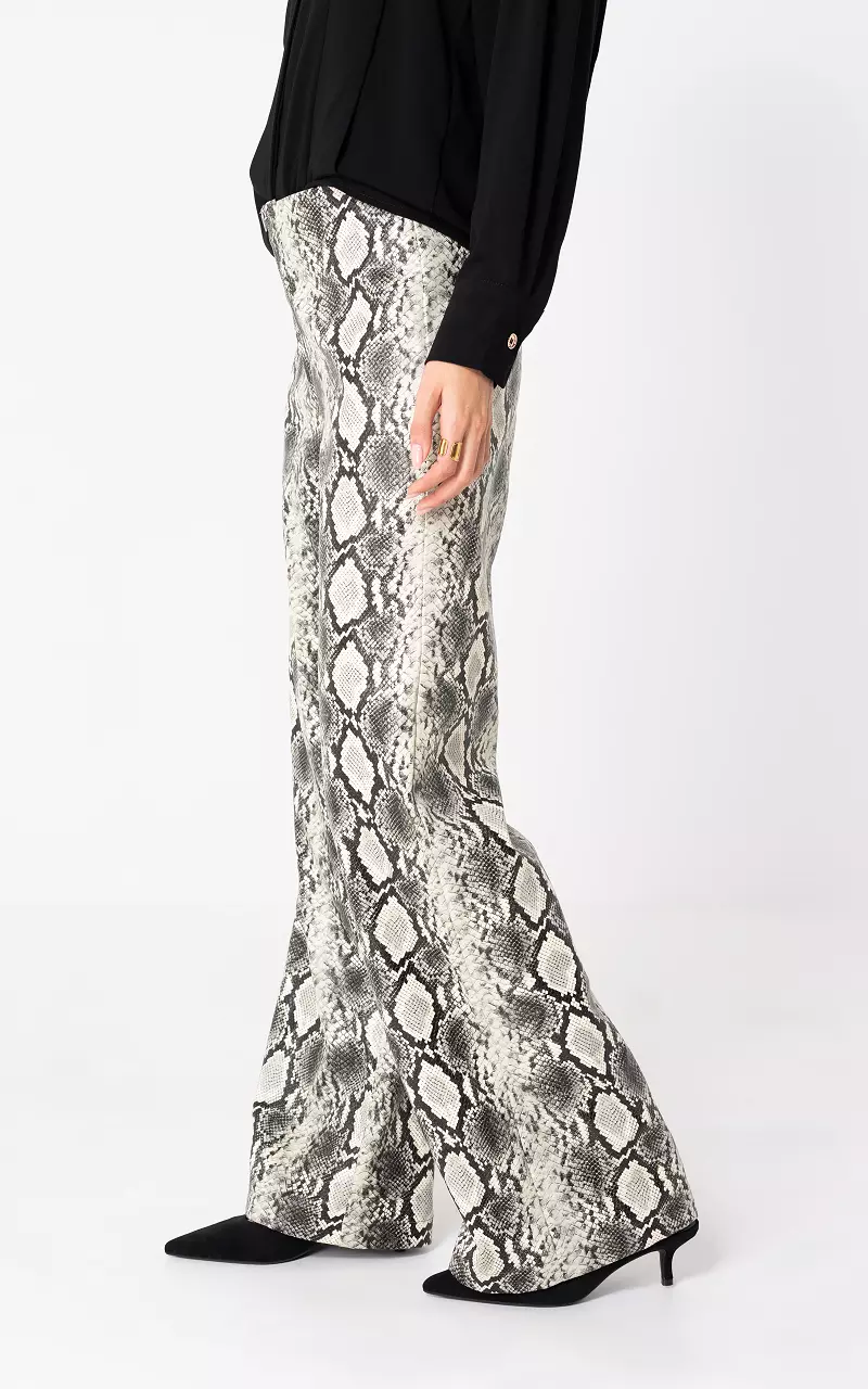 Wide leg trousers White Grey