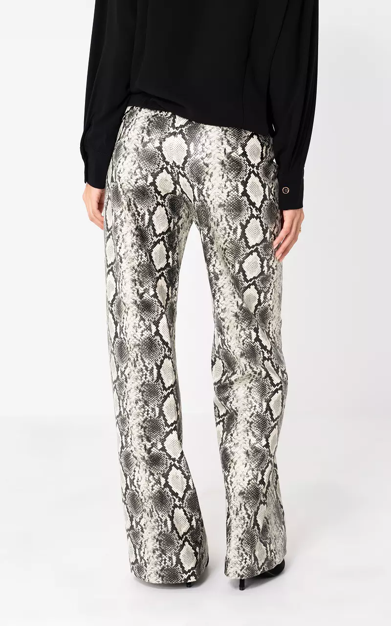 Wide leg trousers White Grey