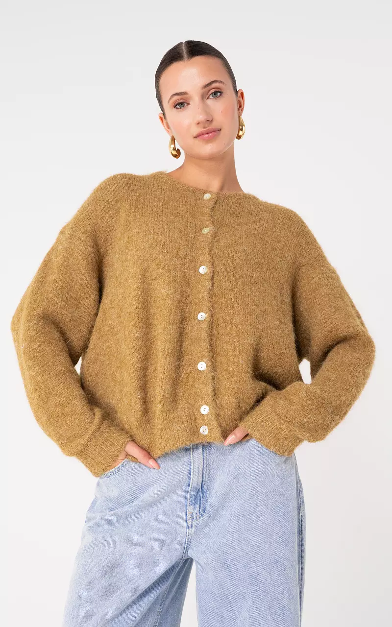 Vest met knopen Camel