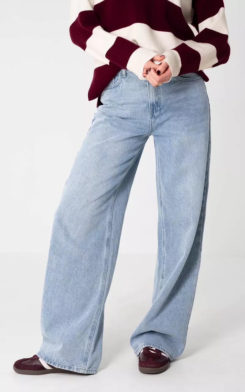 Wide leg tall jeans Lichtblauw