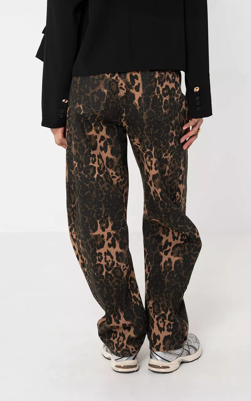 Barrel fit Jeans Leopard
