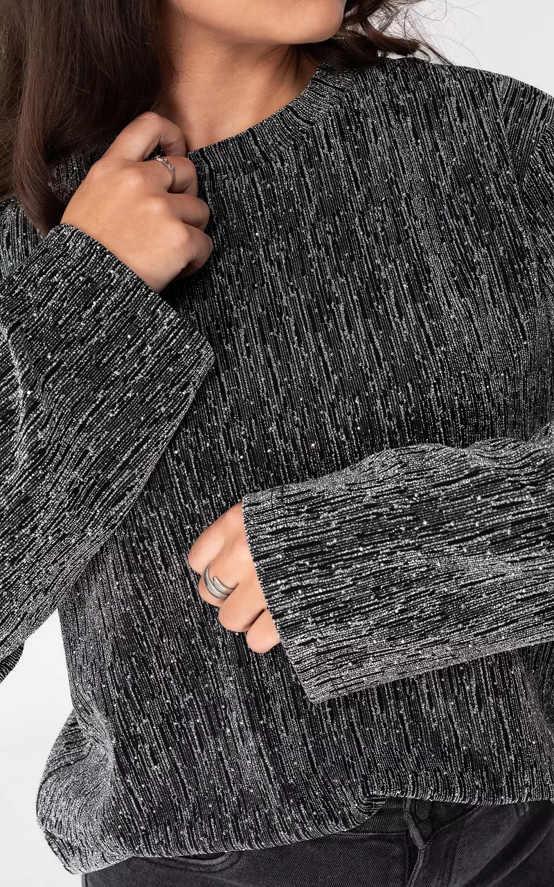 Top with glitter Silver