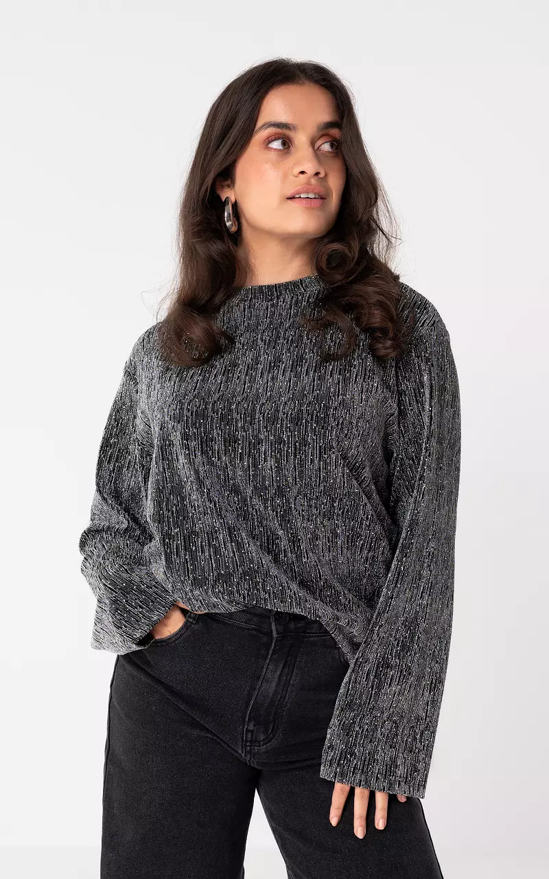 Top with glitter Silver