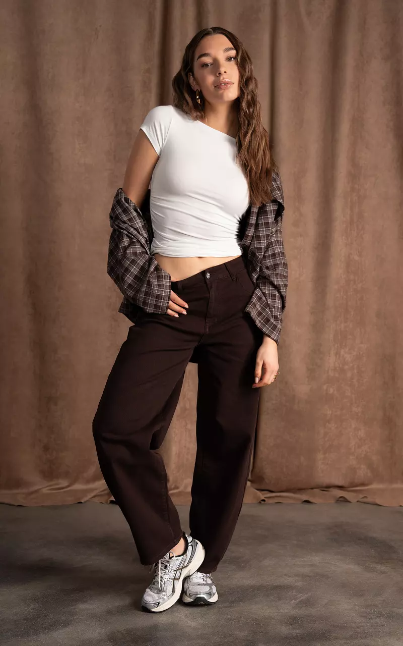 Ballonfit jeans Dark Brown