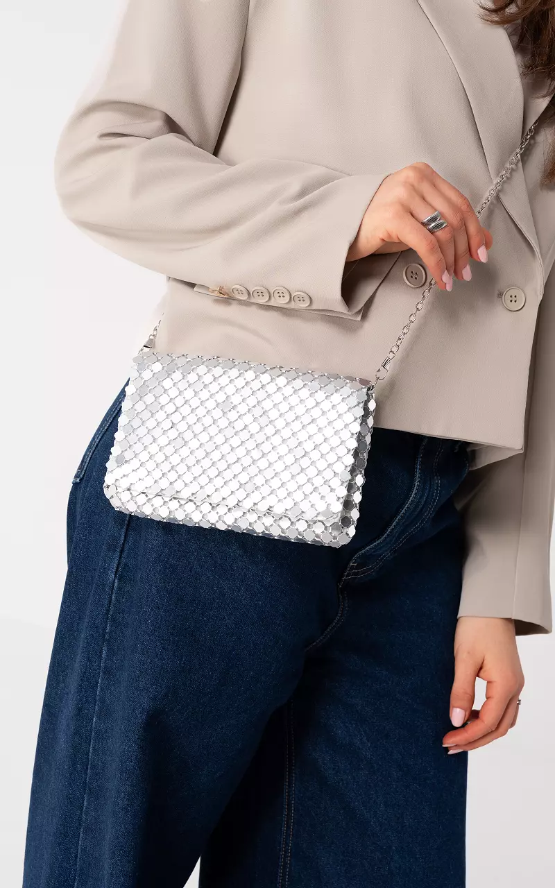 Metalen tas Zilver