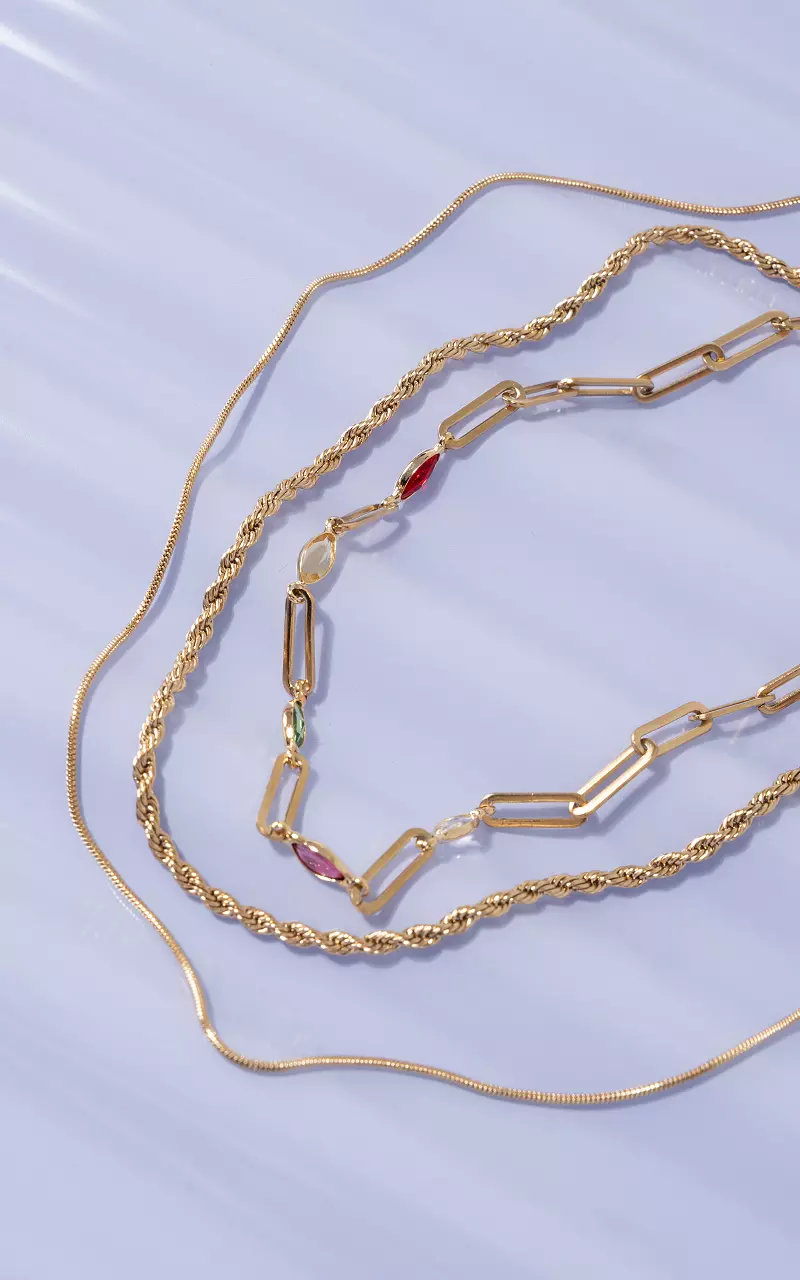 Triple-layered necklace Gold