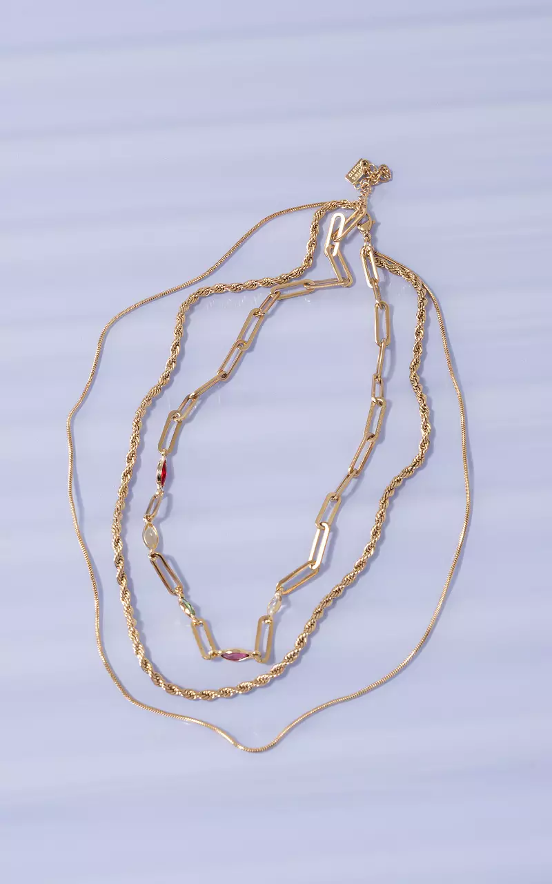 Triple-layered necklace Gold