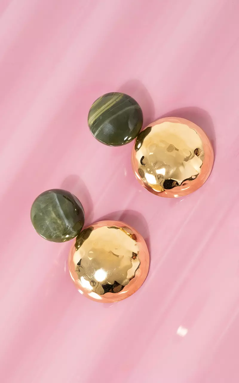 Boucles d’oreilles Or Vert