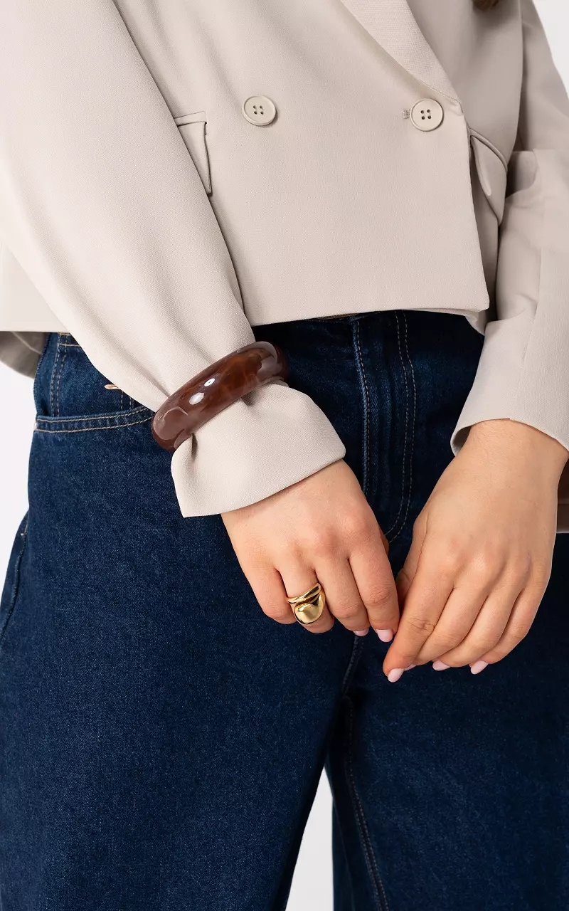 Bangle armband Bruin