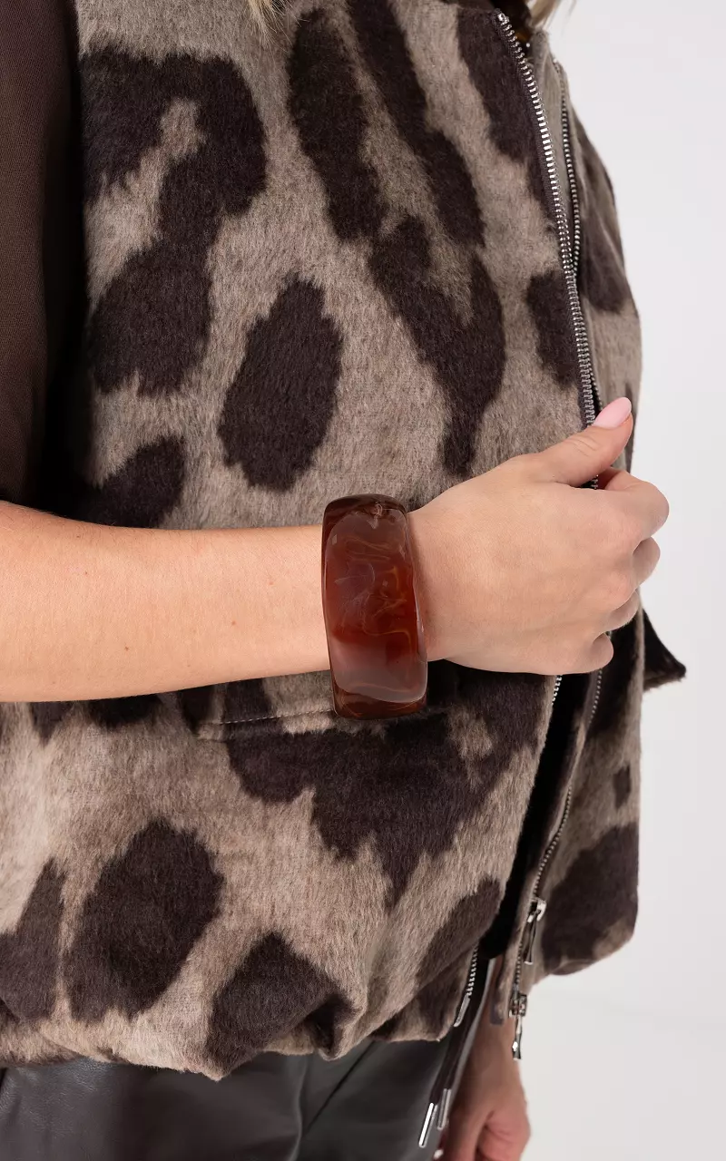 Bangle armband Bruin