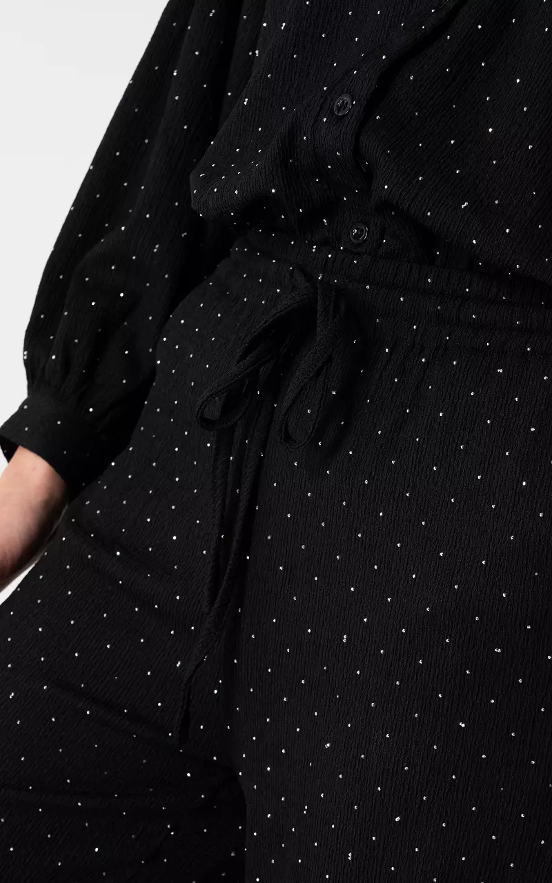 Hose mit Strasssteinen Schwarz