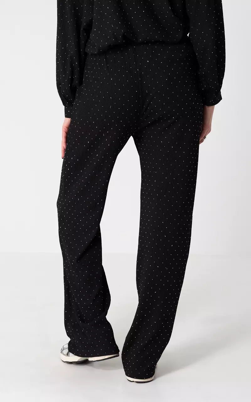 Hose mit Strasssteinen Schwarz