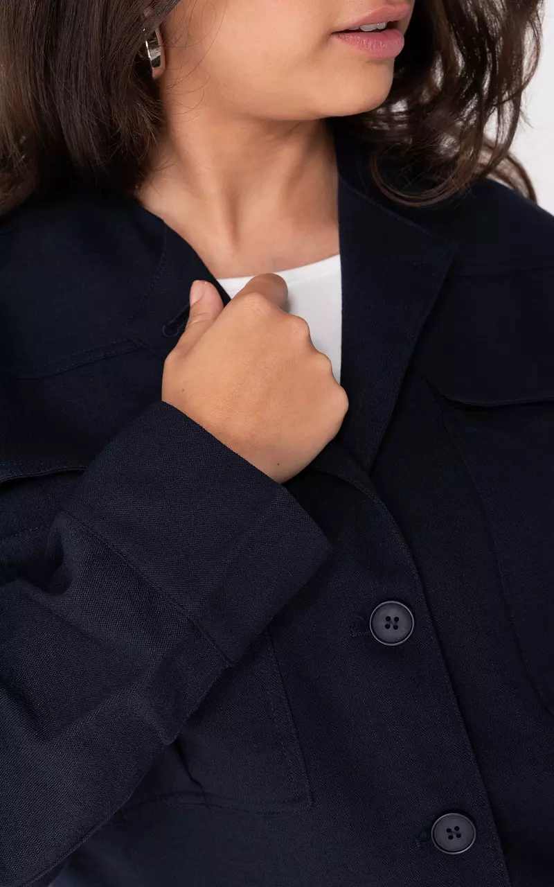 Blouse with buttons Dark Blue