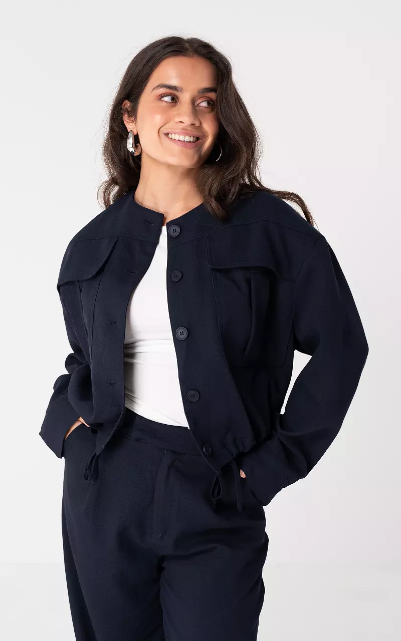 Blouse with buttons Dark Blue