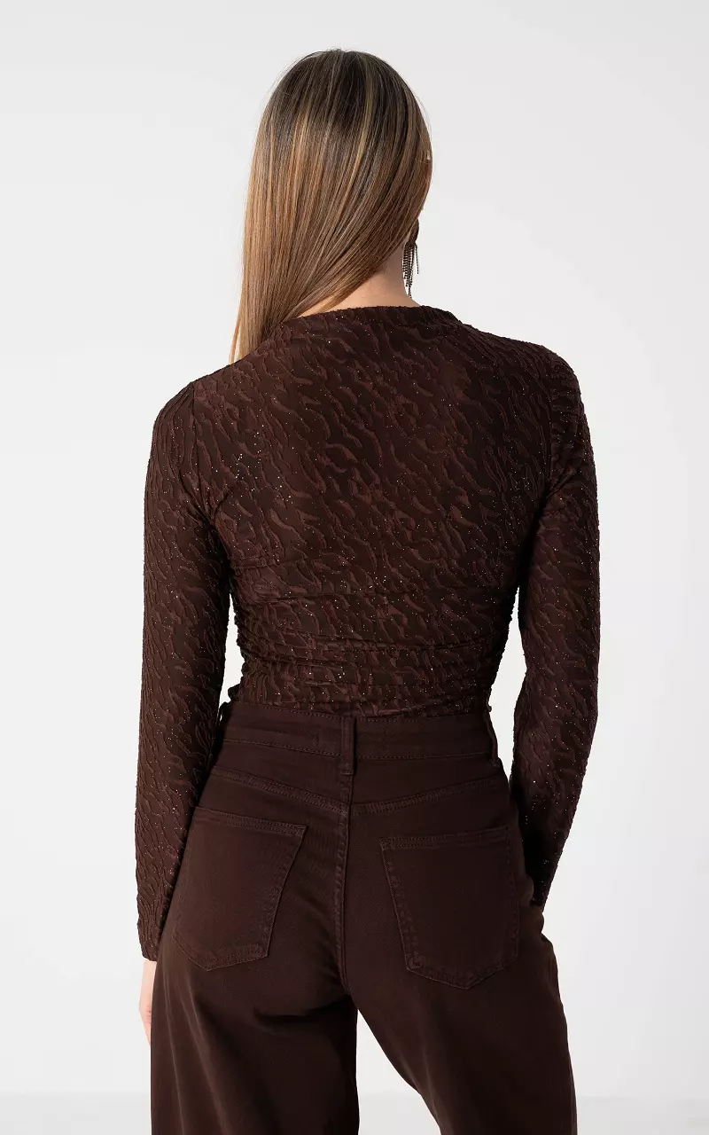 Top with glitter Dark Brown