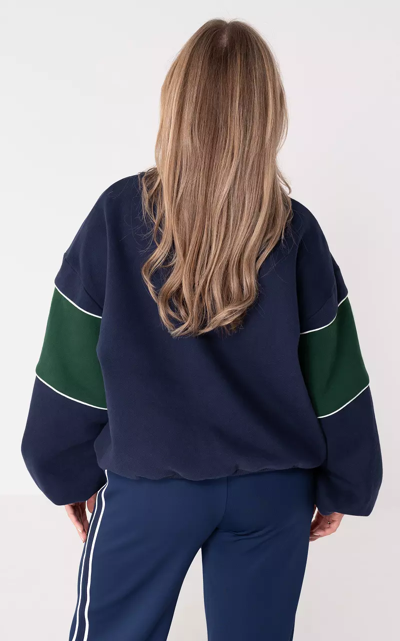 Crewneck Archive Dunkelblau Grün