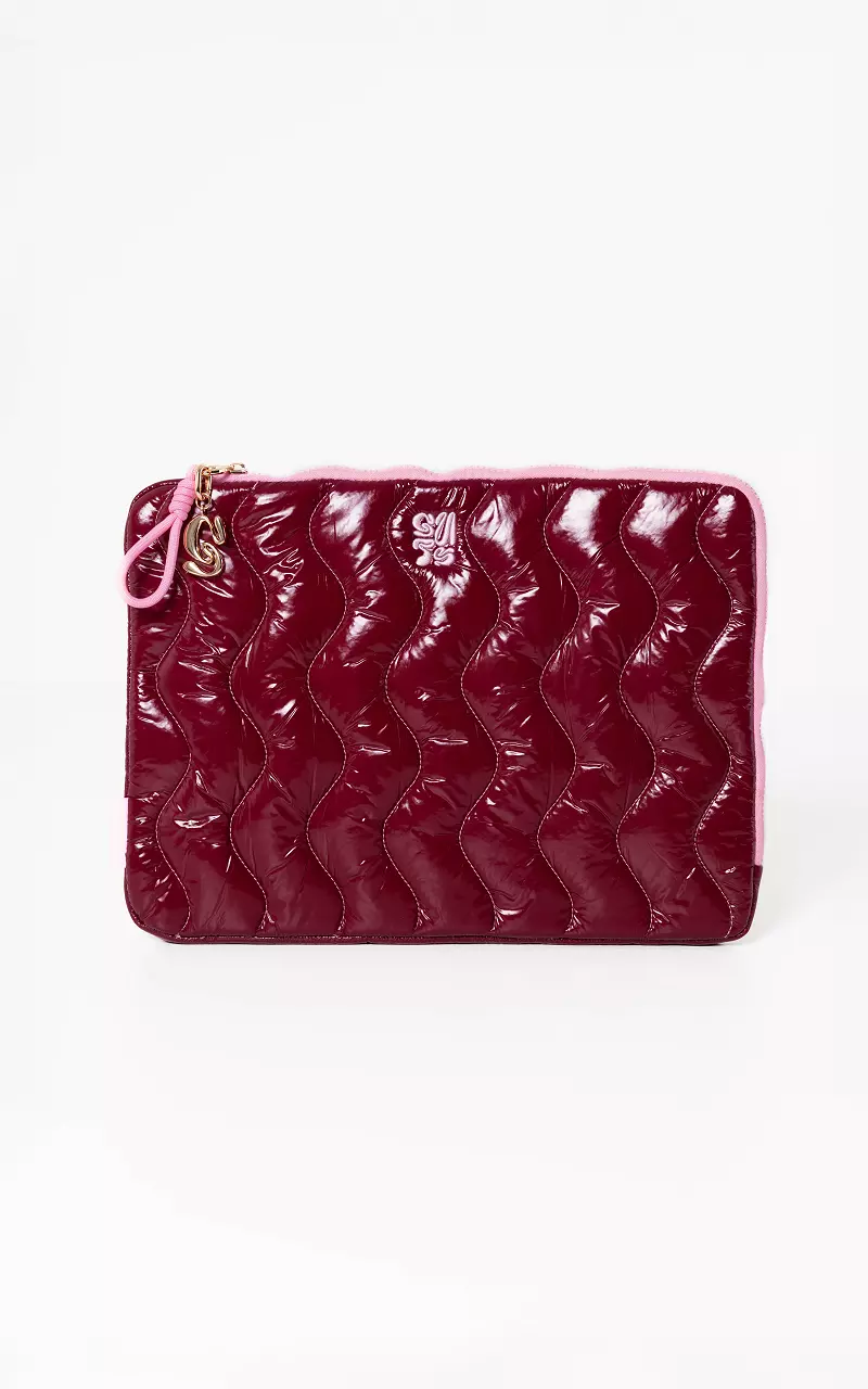 Laptophoes met rits Bordeaux