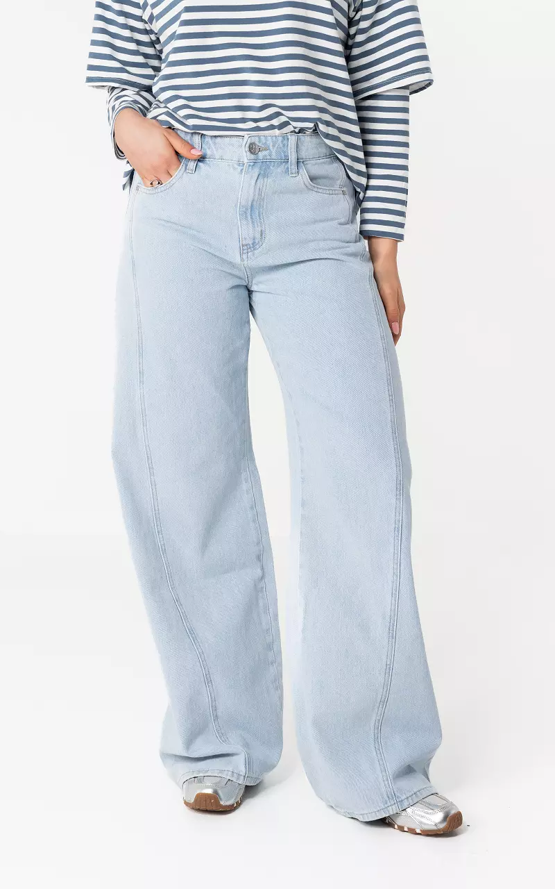 Wide straight jeans Light Blue