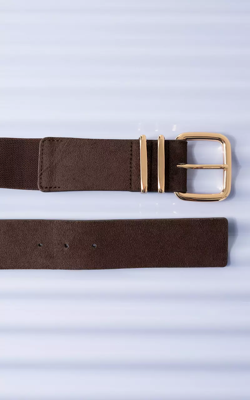 Elastische riem Bruin Goud