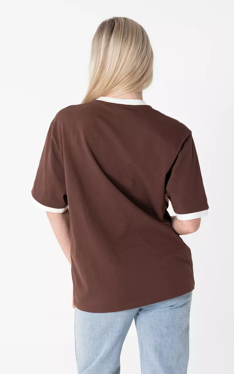 T-shirt Bruin Creme