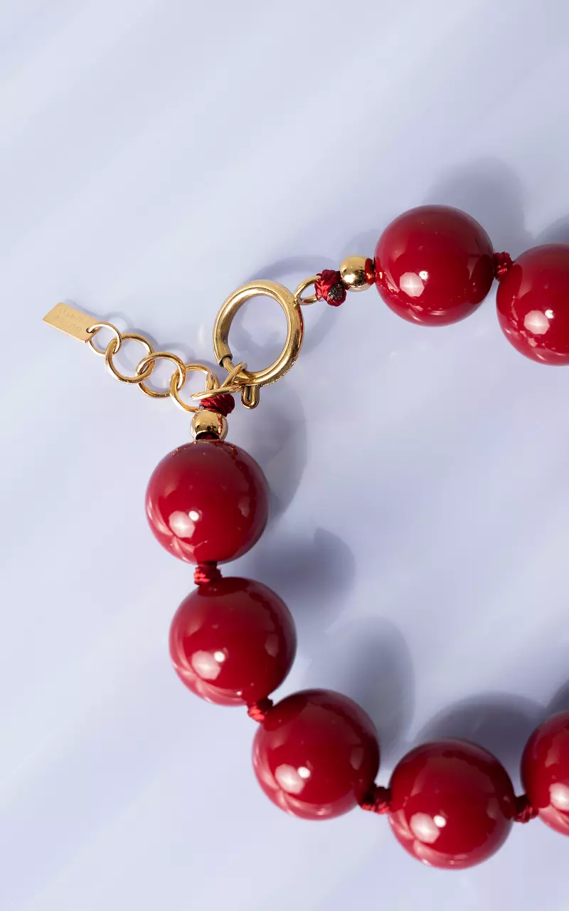 Kralen armband Rood