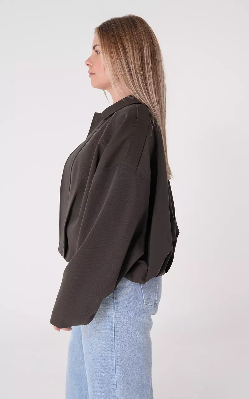 Oversized jas Donkerbruin