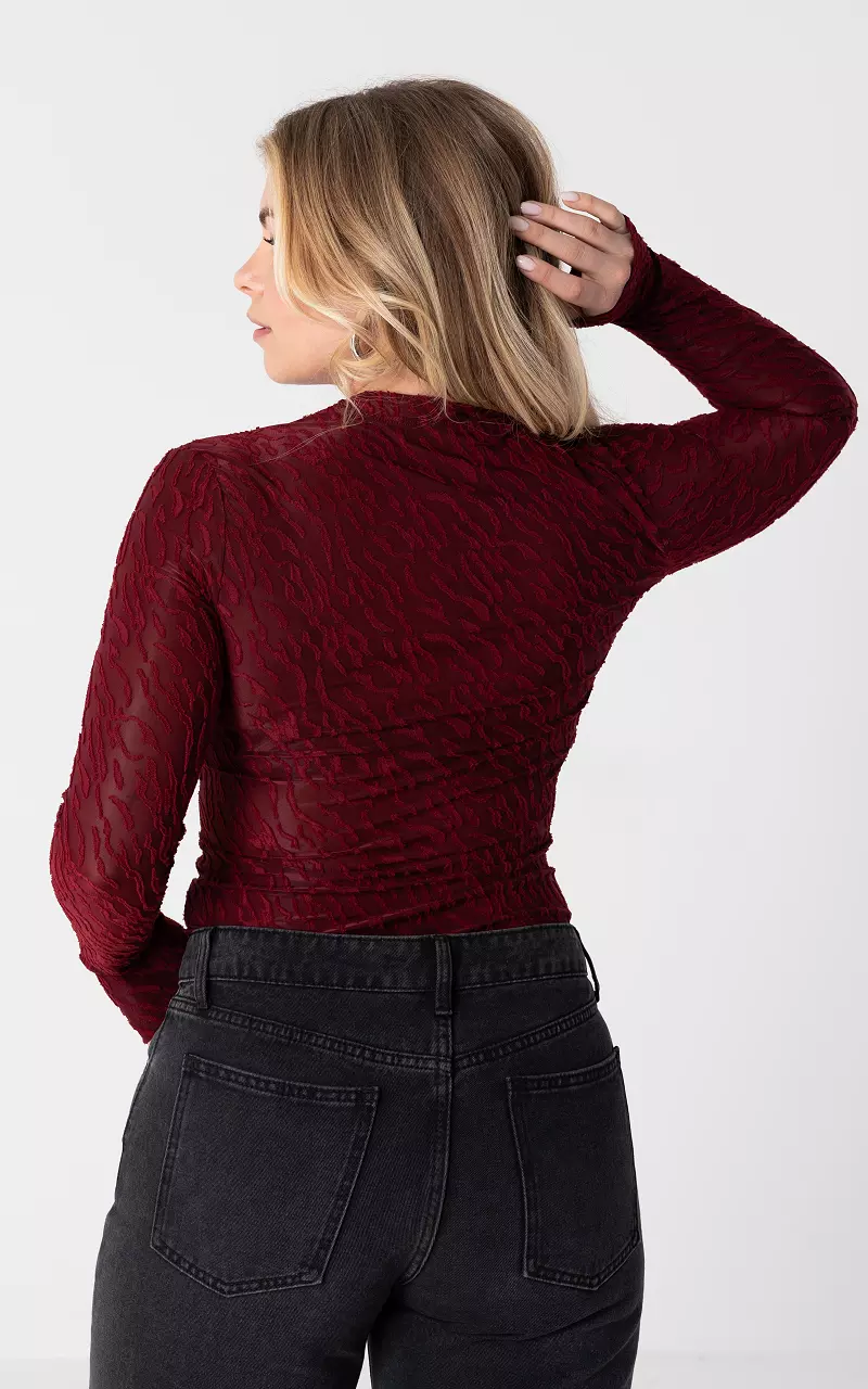 Transparentes Top Bordeaux