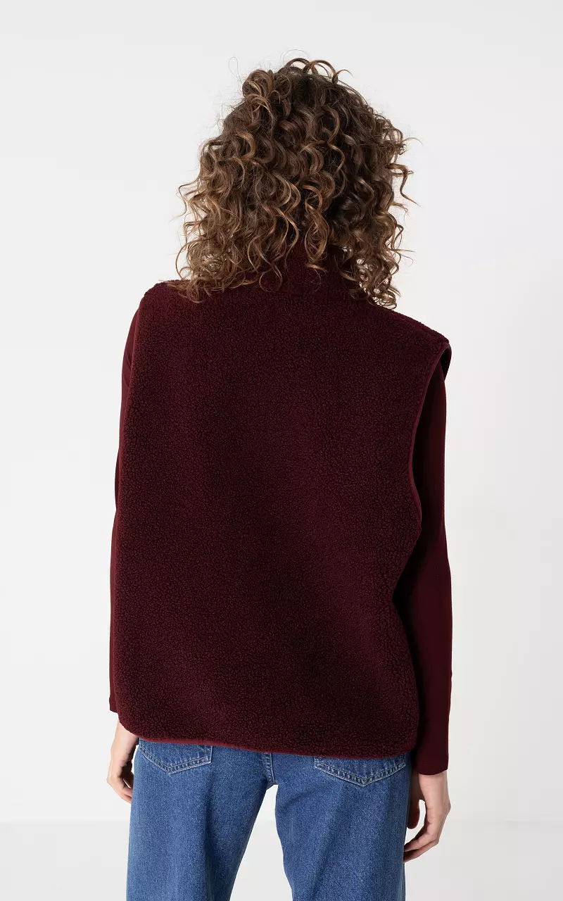 Teddy gilet Bordeaux