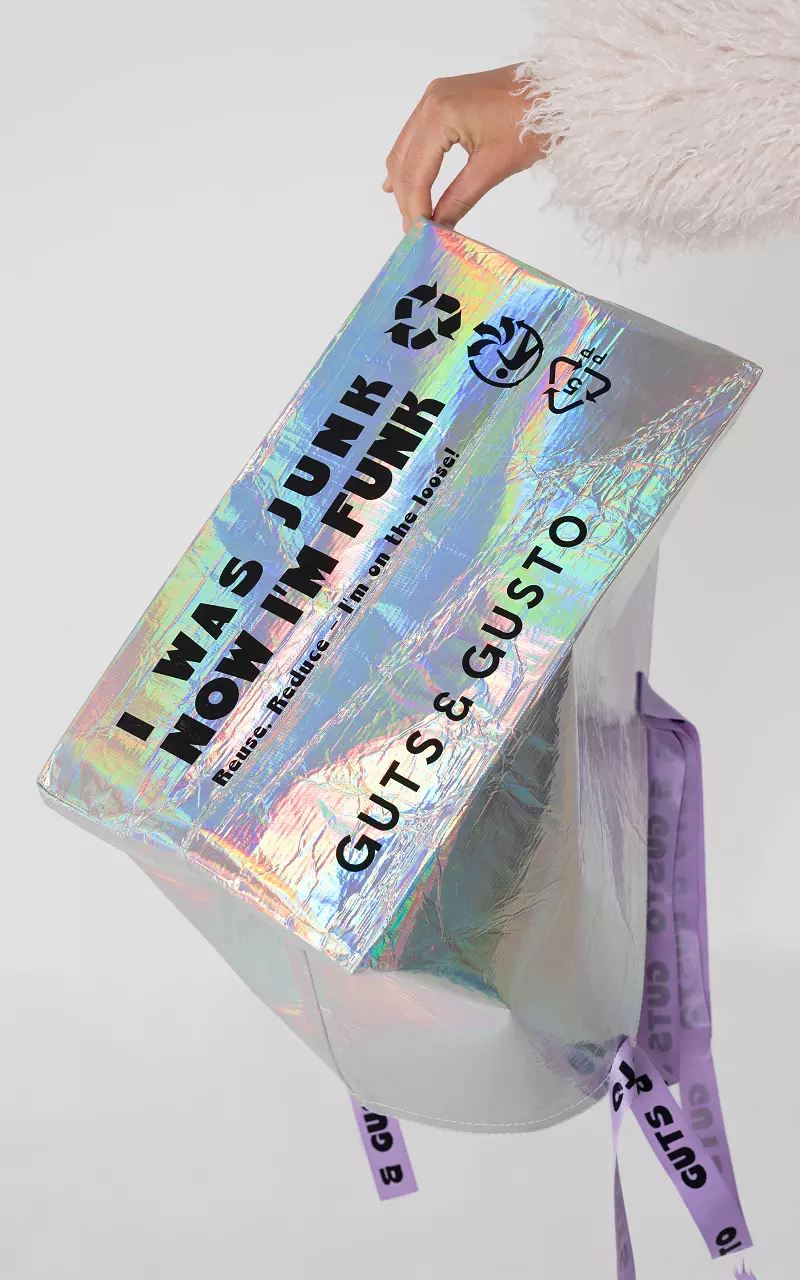 Holographic shopper Zilver Lila