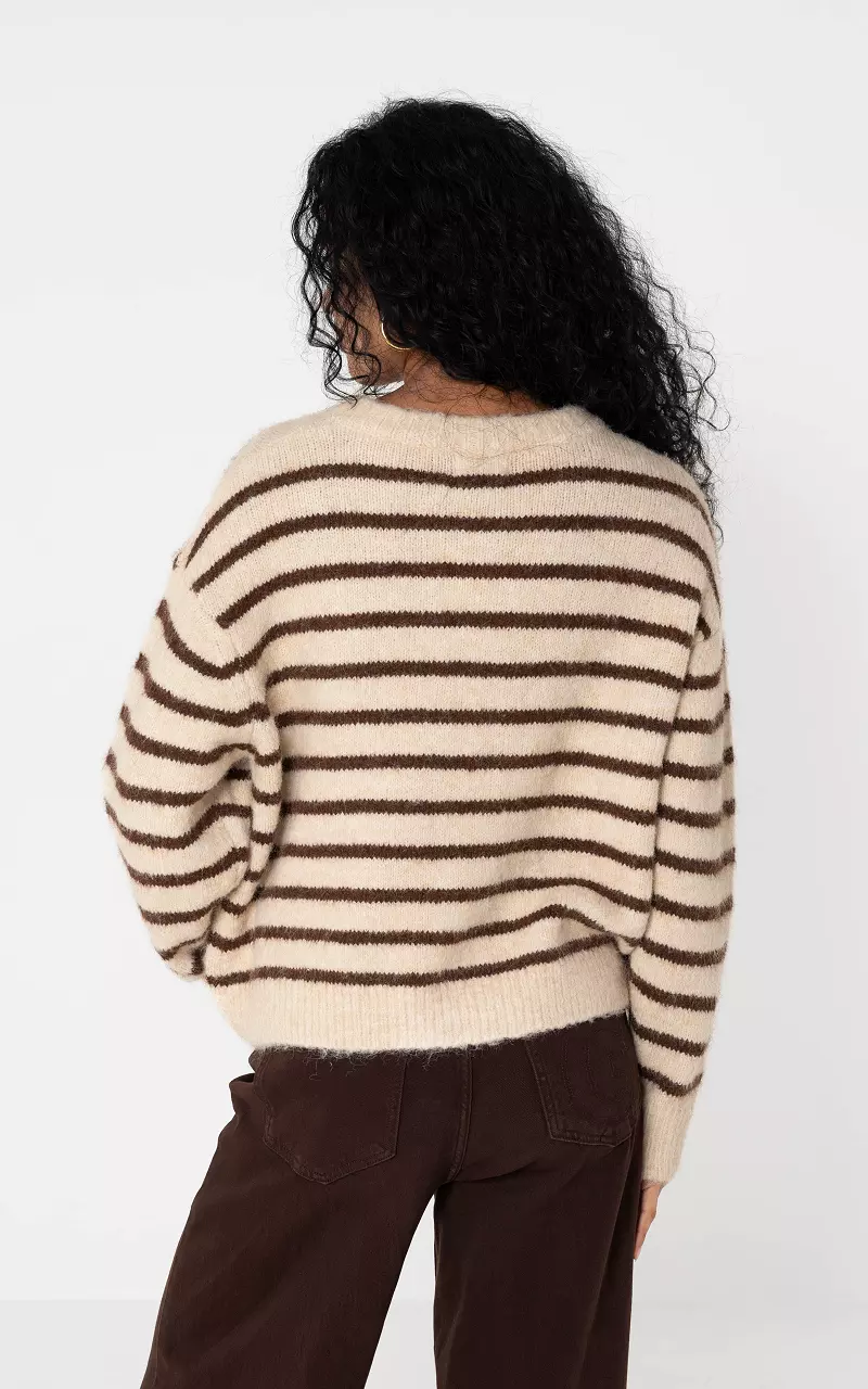 Pullover #105958 Creme Braun