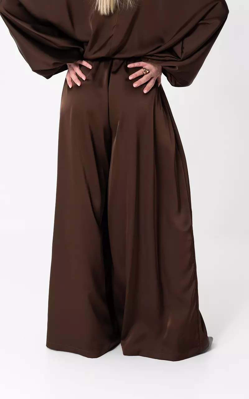 Wide leg trousers Dark Brown
