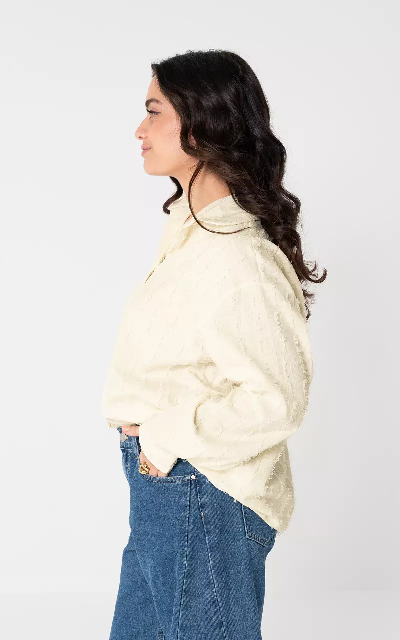 Blouse with buttons Cream