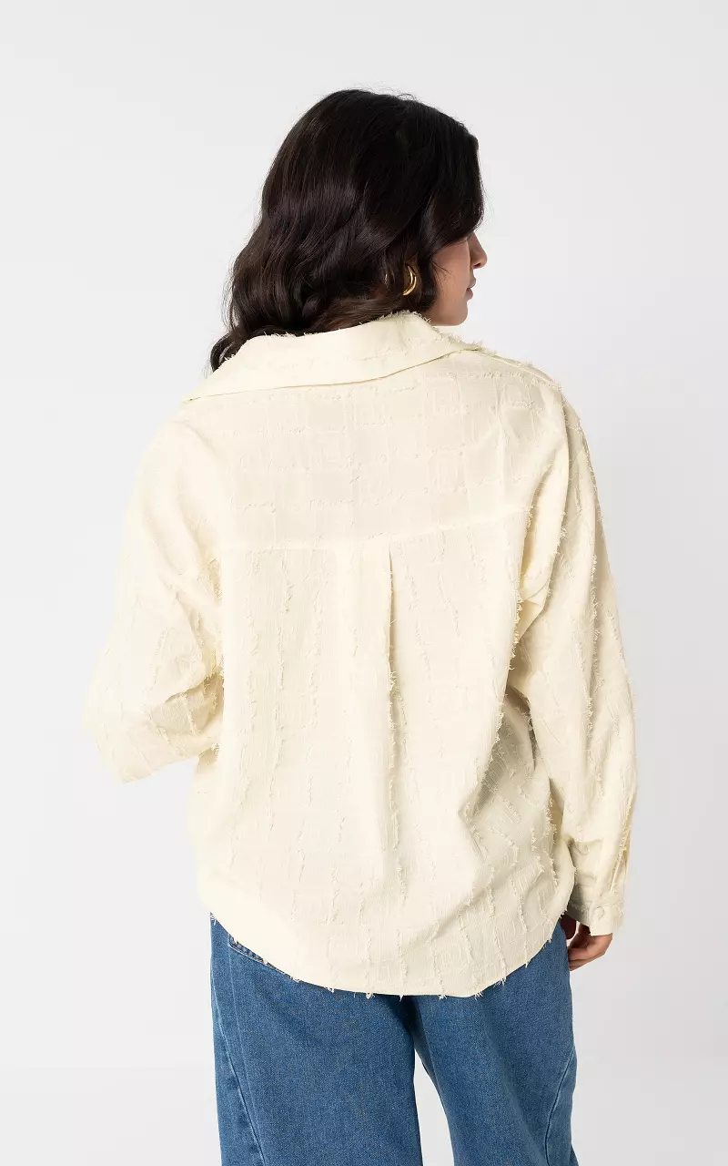 Blouse with buttons Cream