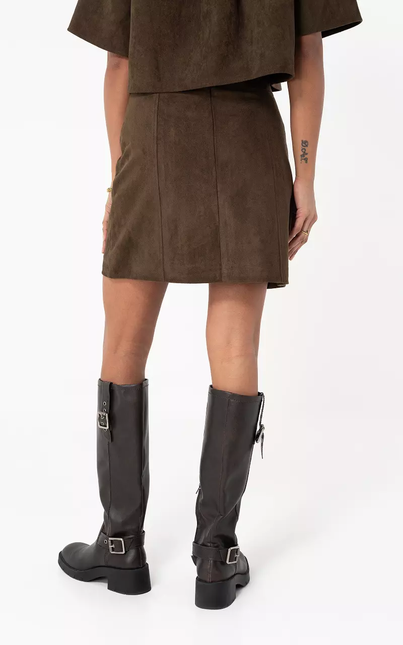 Rock in Wildlederoptik Braun